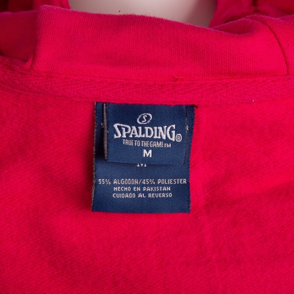 Spalding Hot Pink Hoodie Sweatshirt Sz M - Picture 4 of 4